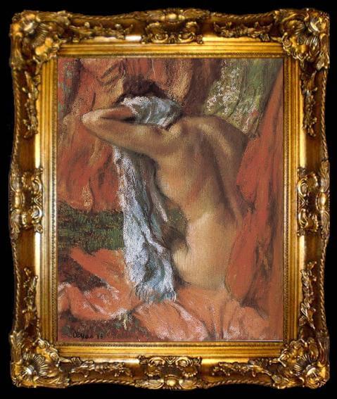 framed  Edgar Degas bathing lady, ta009-2